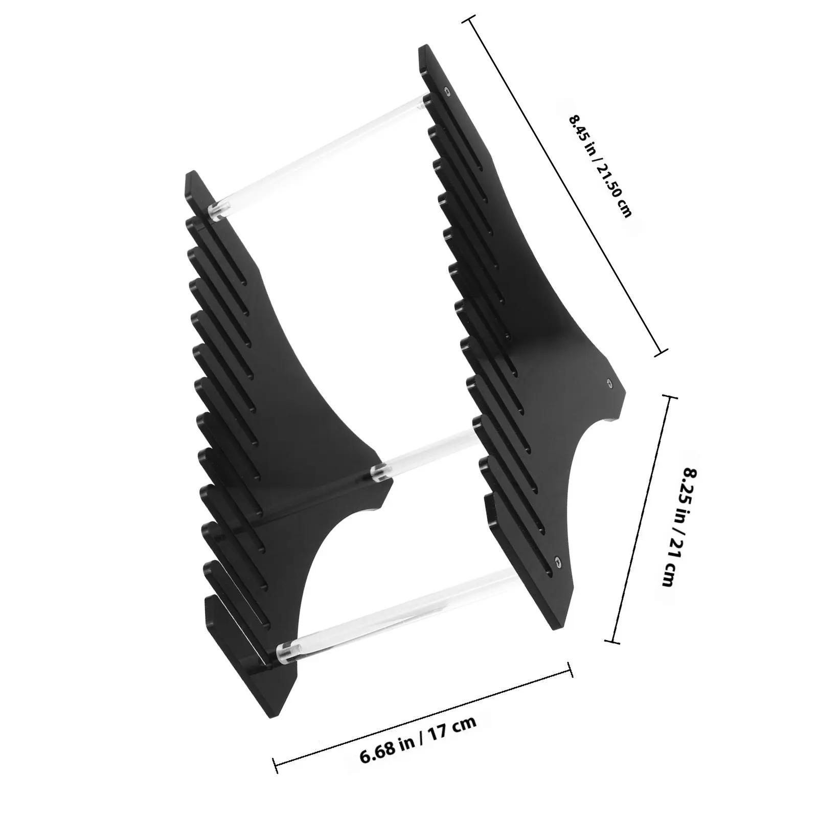 Record Display Rack Acrylic Desktop Multi-Tiered Organizer for Vinyl Records Cd Storage Magazine File Organizer view 3