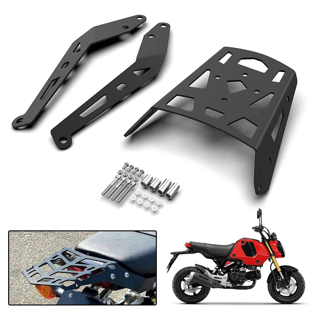 

For Honda GROM MSX125 MSX 125 2021 2022 2023 2024 Motorcycle Rear Luggage Rack Pad Carrier Case Support Holder Cargo Brackets