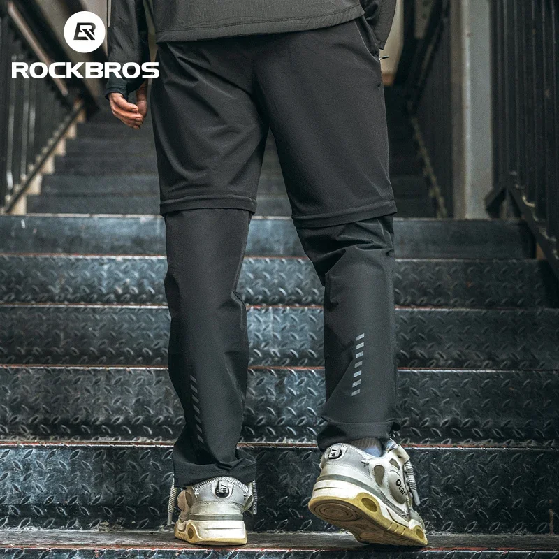 ROCKBROS Cycling Pants Light Comfortable Spring Summer Breathable Mtb Bicycle Pants High Elasticity Two In One Detachable Pants