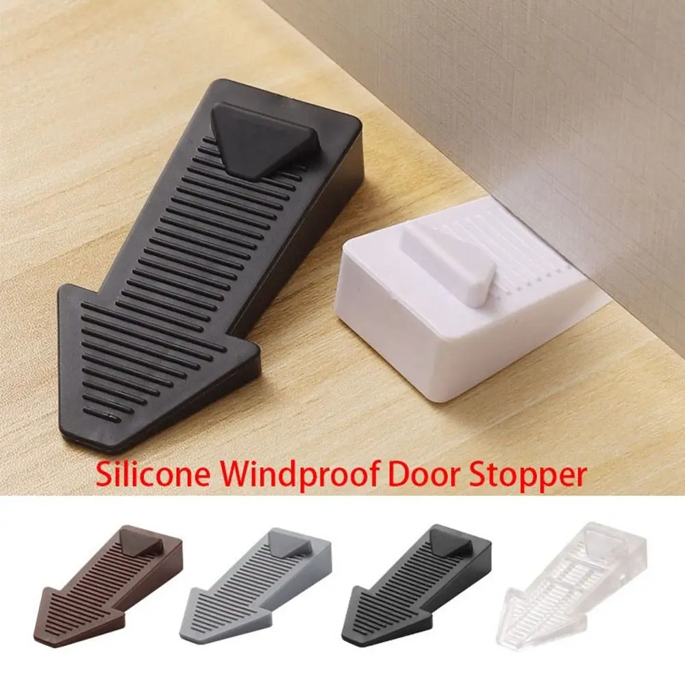 New Silicone Door Stopper Wall Protectors Anti Collision Floor Holder Non-slip Doorstop Bedroom