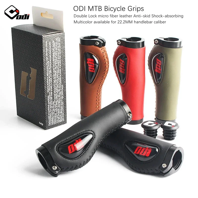 US ODI Shock-Absorbing Lock-On Bike Grips Microfiber Leather Padded Liquid Silicone Mountain & Folding Bike Handlebar Grips