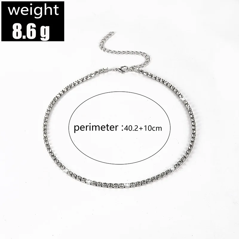 مثير كامل حجر الراين المختنق سلسلة قلادة للنساء الفاخرة مكعب الزركون كريستال قصيرة الهيب هوب الرقبة اكسسوارات مجوهرات هدايا #6