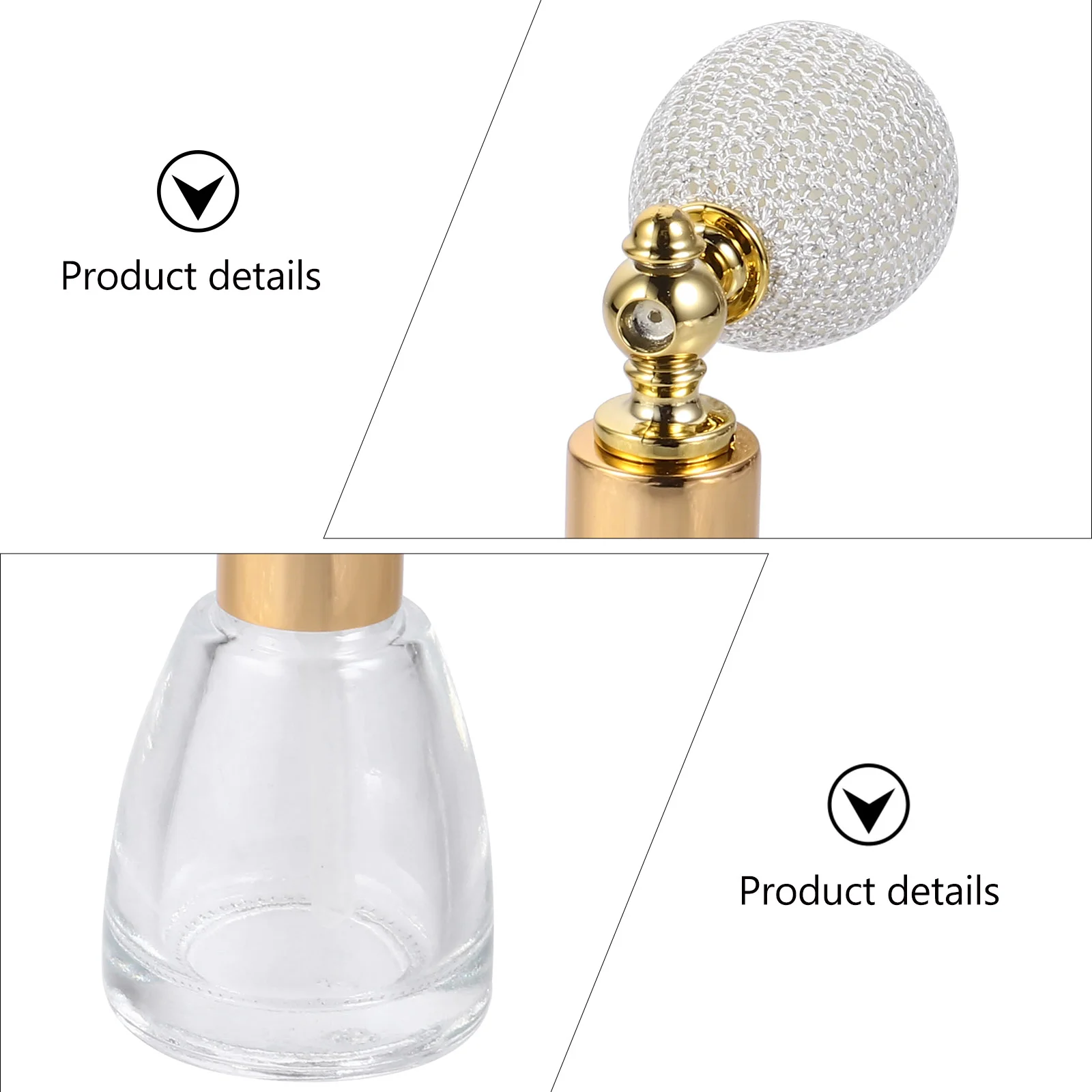 3pcs 10ml Spray Bottle Vintage Refillable Perfume Glass Powder Bottle