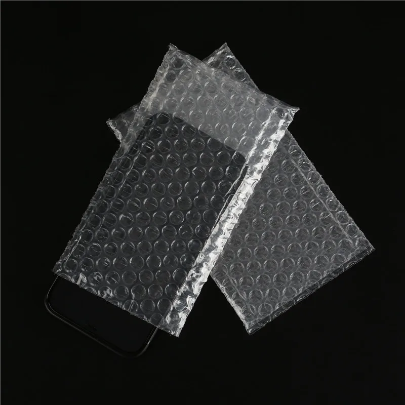 10x18cm/10x20cm Phone Case Packaging Bag Transparent Plastic Bubble Bag Small Bubble Envelope Shockproof Shipping Bags 100Pcs