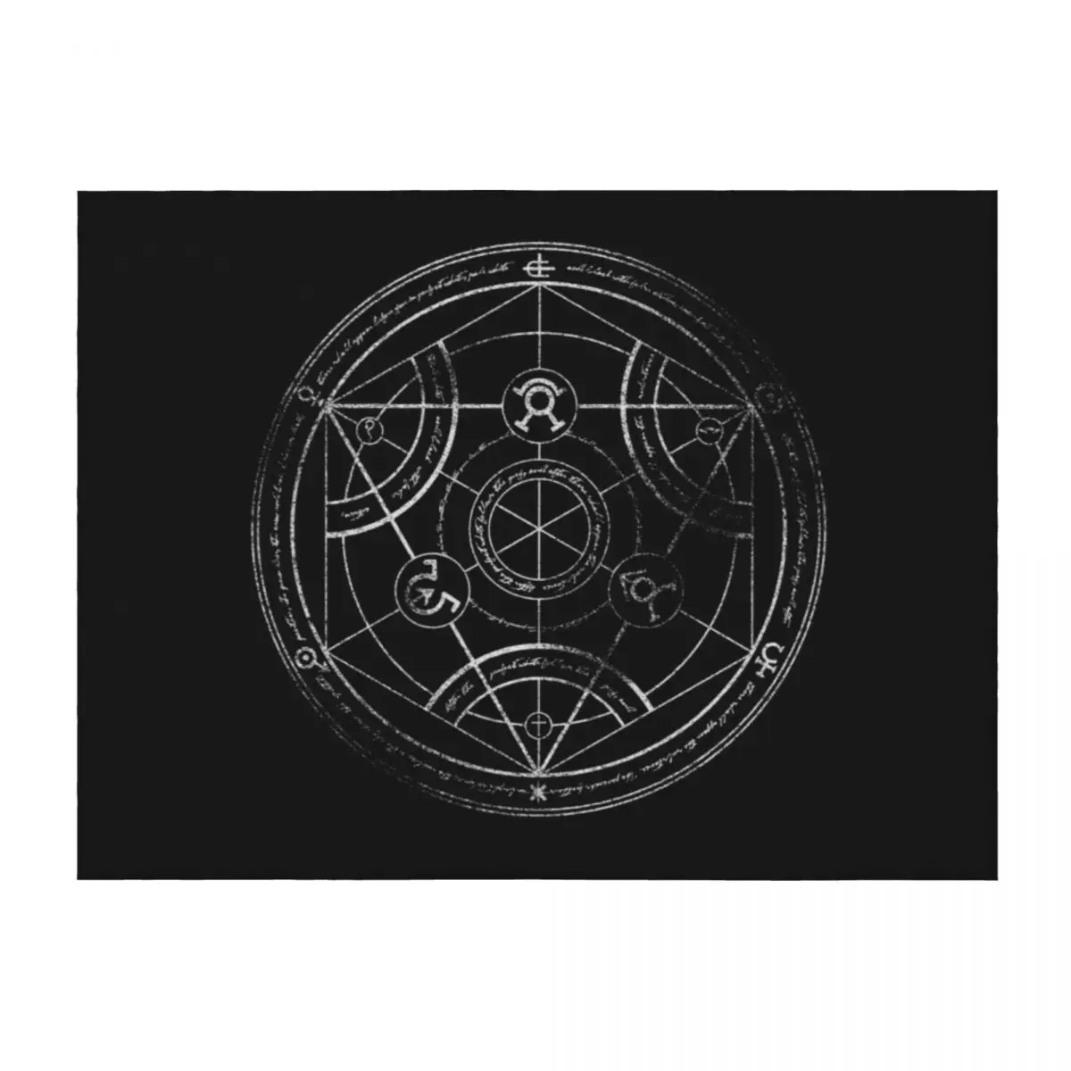 

Human transmutation circle - chalk Throw Blanket Plush Thins Polar Heavy Blankets