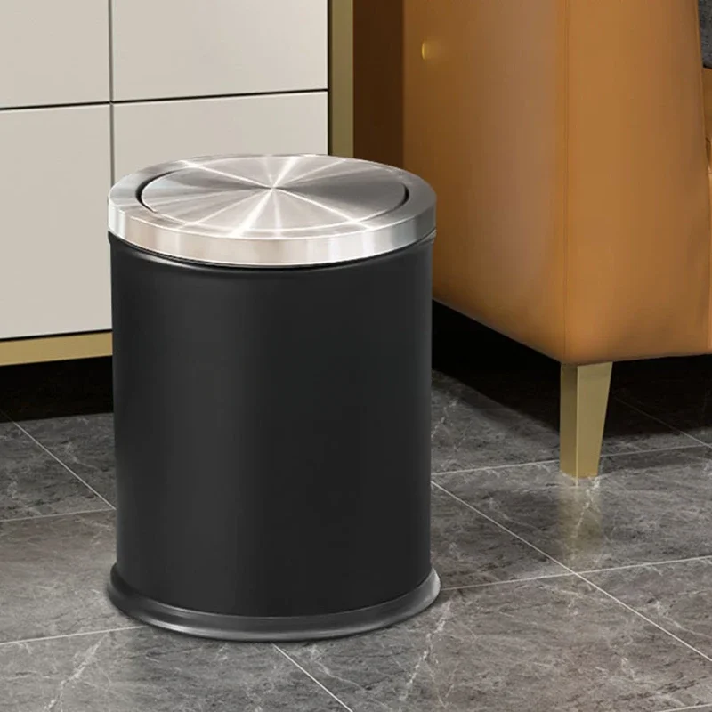 Advanced Office Trash Cans Kitchen Stainless Steel Storage Bins Service Trash Can Tools Home Decor