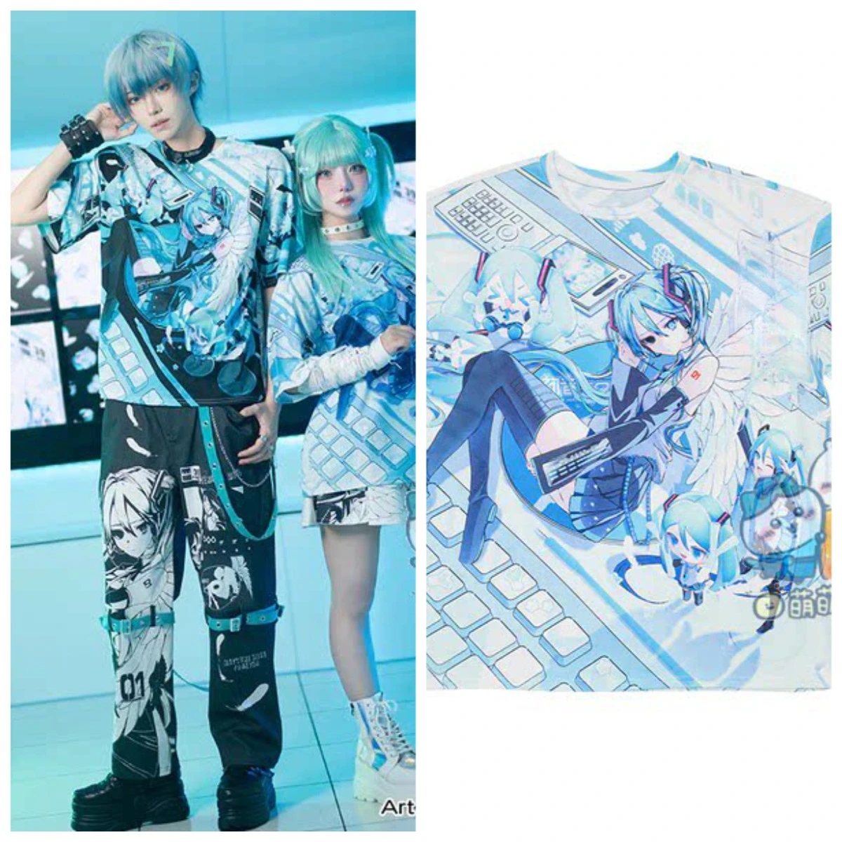 roupas-casuais-de-verao-de-secagem-rapida-com-estampa-hatsune-miku-de-manga-curta-e-ajustadas-ao-corpo-para-criancas-e-pais-tamanho-grande