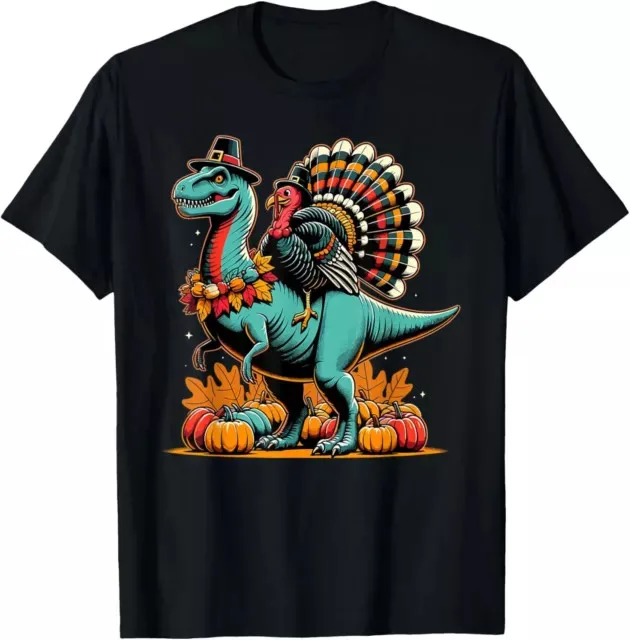 Turquie équitation dinosaure Thanksgiving T Rex drôle dinde jour cadeau t-shirts S 3XL