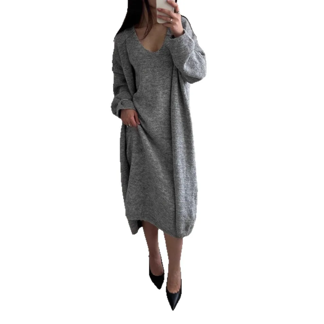 Autumn Winter V-ne Knitted Vest Skirt Cardigan Two-piece Set Faionable Casual Wear for Young Women Ages 8-25