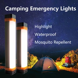 LED Camping Emergency Lights USB Rechargeable Mosquito Repellent Work Light Outdoor Camping Lamp Hanging Magnetic Flashlight