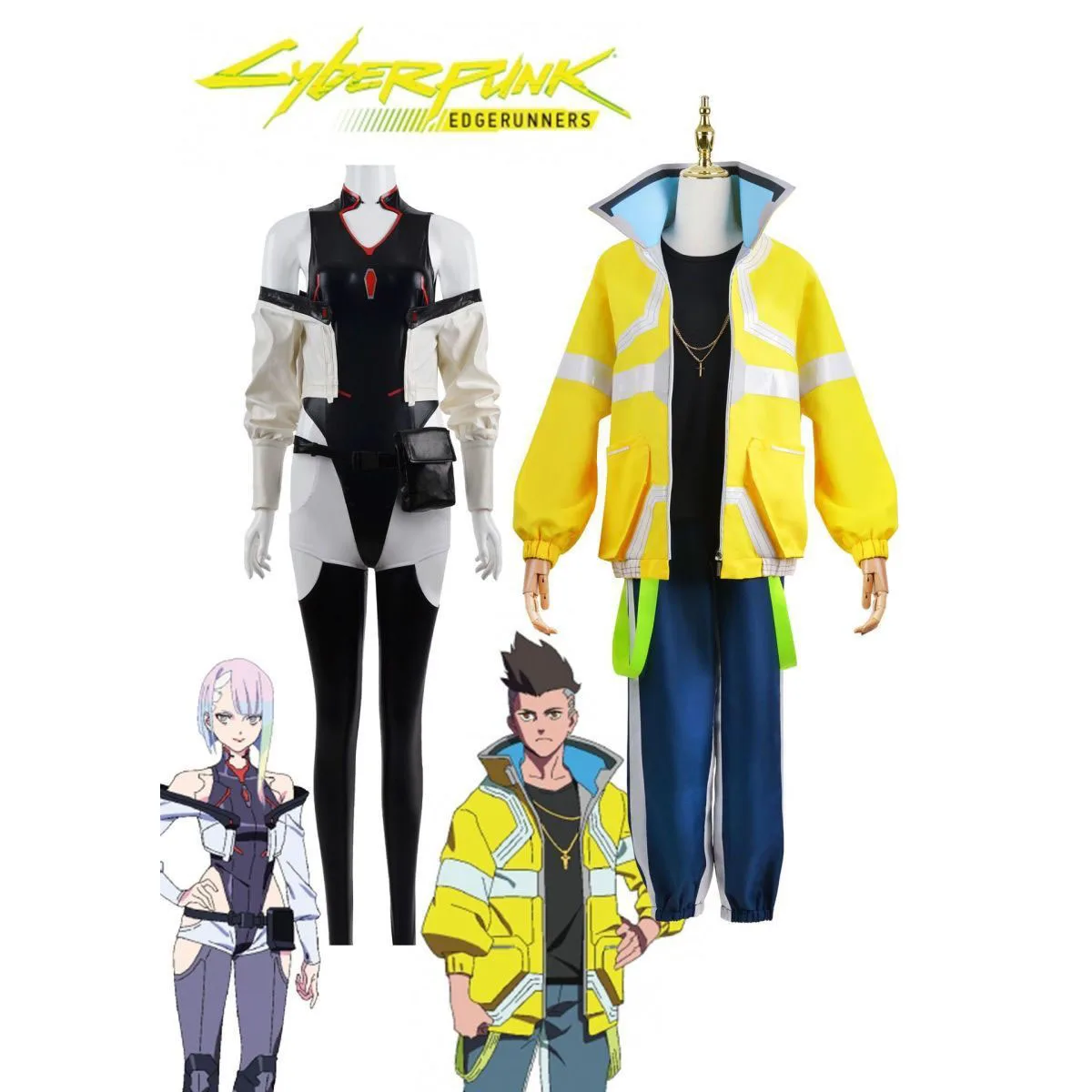 

Anime Cyberpunk Edgerunners Lucy Cosplay Costume Bodysuit Jumpsuits Jacket Wig Full Suit Halloween Costumes for Women And Men