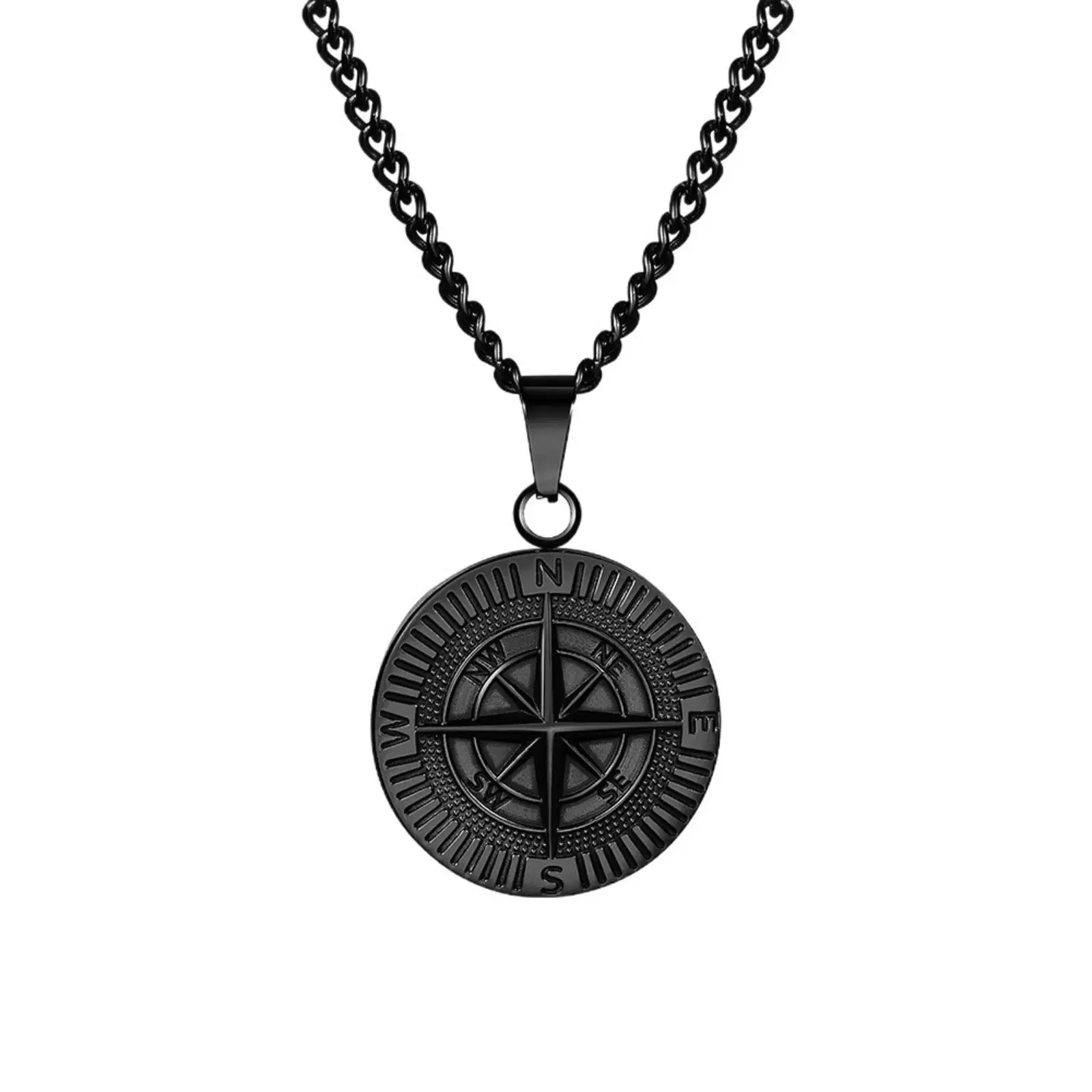 Edelstahl-Kompass-Anhänger-Halskette Segel- und Outdoor-Sport-Liebhaber-Schmuck Geschenk für Männer und Frauen – Detail 3