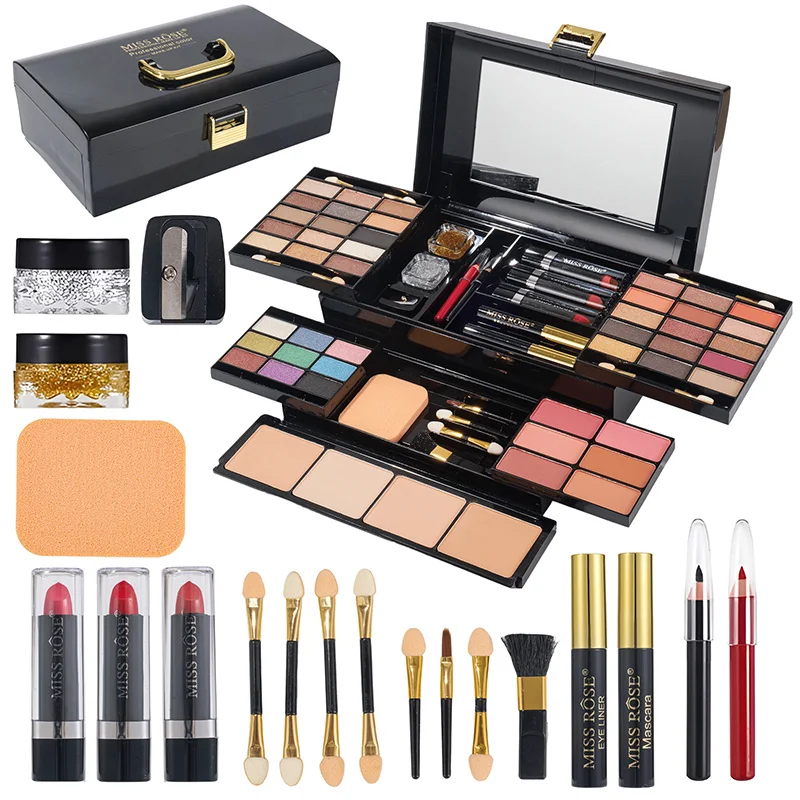 58 Color Professional Makeup Kit for Women, Ultimate All-in-One Makeup Gift Set with Eyeshadow, Powder, Blusher, & Lipstick, Portable Travel Makeup Case with Mirror, Great Gift for Girls on Halloween