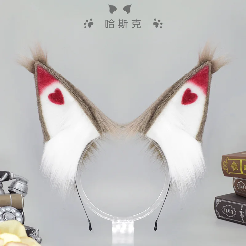 Halloween Cosplay Wolf Ear Headband Fashion Comic Exhibition Festival Party Plush Animal Ear Prop Hair Band Hair Accessories
