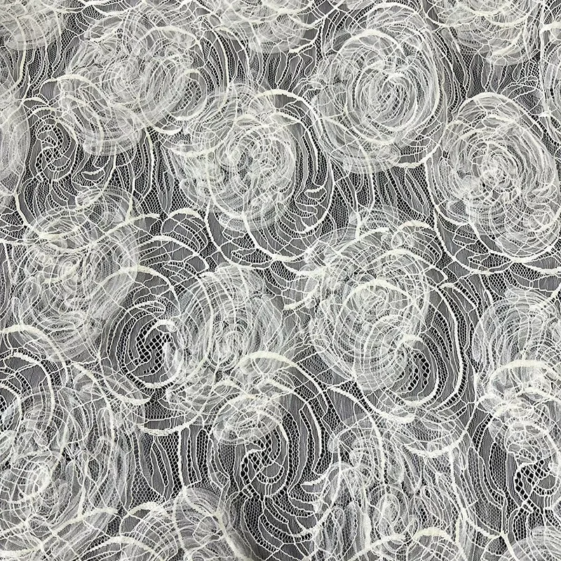 

Rose Mesh Lace Fabric Women's Floral Wedding Dress Gown Diy Handmade Sewing Fabric