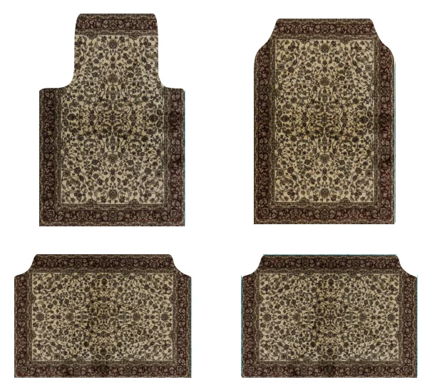 NONE Set Bodenmatten im böhmischen Stil, Universalgröße, Auto-Fußmatte, amerikanische Retro-Teppiche für Schlafzimmer, Zuhause, rutschfester, weicher Teppich 4