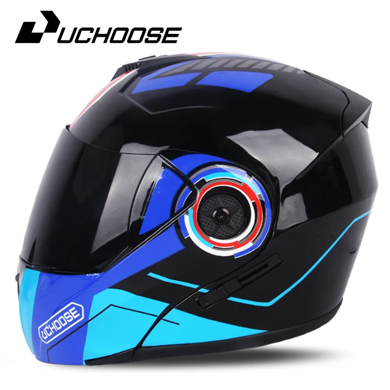 2024 Unisex Racing Motobiker Flip Up caschi modulare Dual Lens casco moto integrale casco sicuro uomo adulto donna