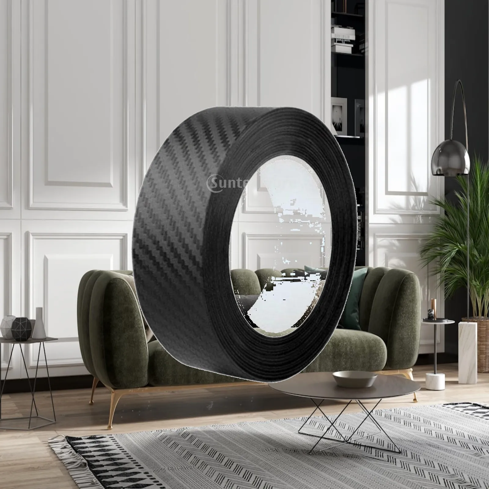 Carbon Fiber Door Protection Strip Reusable Car Edge Guard Tape for Door Sill Anti Scuff Scratch Shield