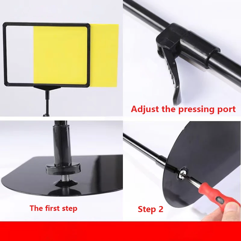 لوحة سعر عرض السوبر ماركت مع لوحة ترويج سعر حامل منبثق قابلة للتعديل