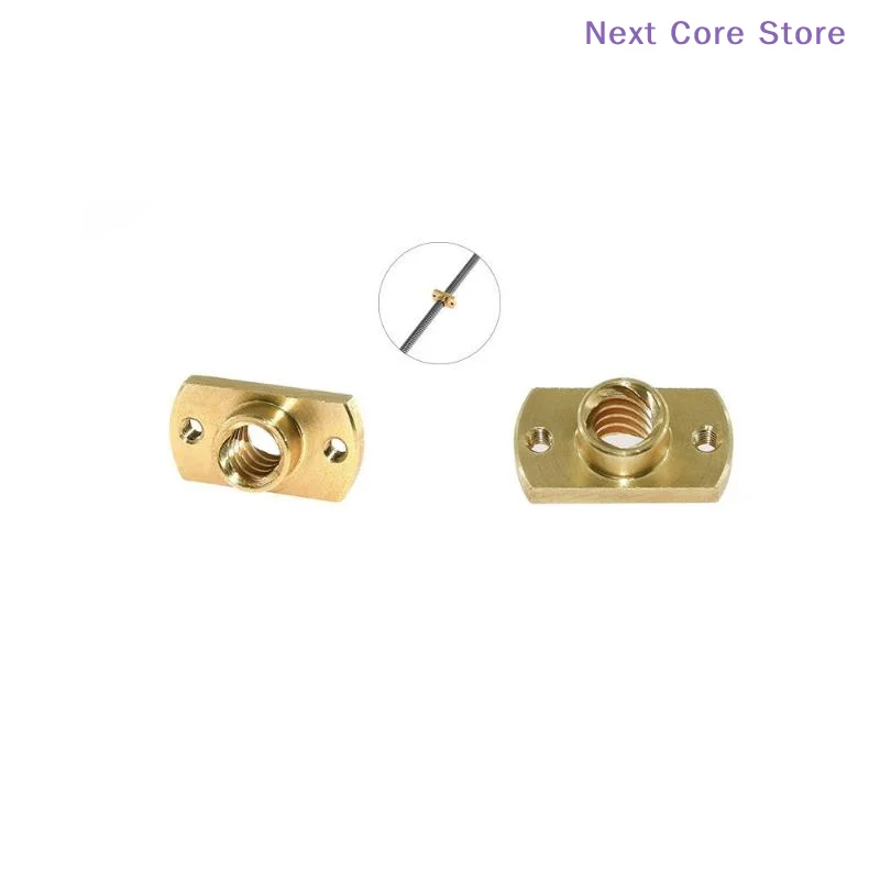 [NC]T8 Lead Screw Nut Pitch 2mm Lead 8mm Brass POM T8x8mm Flange Lead Screw Nut For CNC Parts Ender 3 CR10 3D Printer Tool[NC]