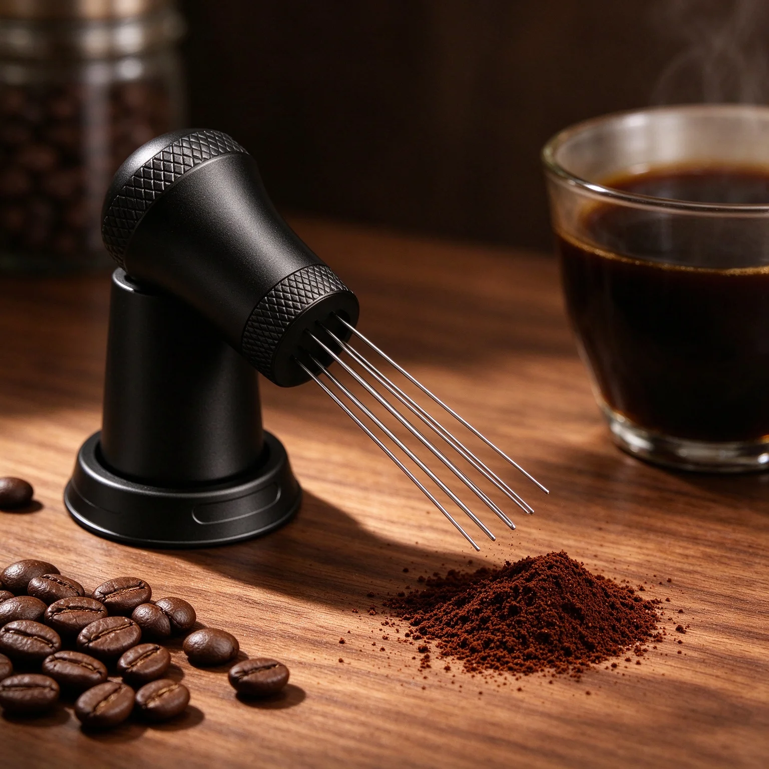 HTMCK WDT Espresso Stirrer Distribution Tool, Barista Coffee Needle Distributor with Holder, Coffee Maker Accessories gallery 3