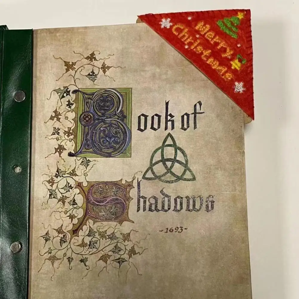 Marcapáginas de esquina triangular, marcador de Navidad para localizar el progreso de lectura, patrón de bordado, marcador de paginación de libros, regalo de Navidad