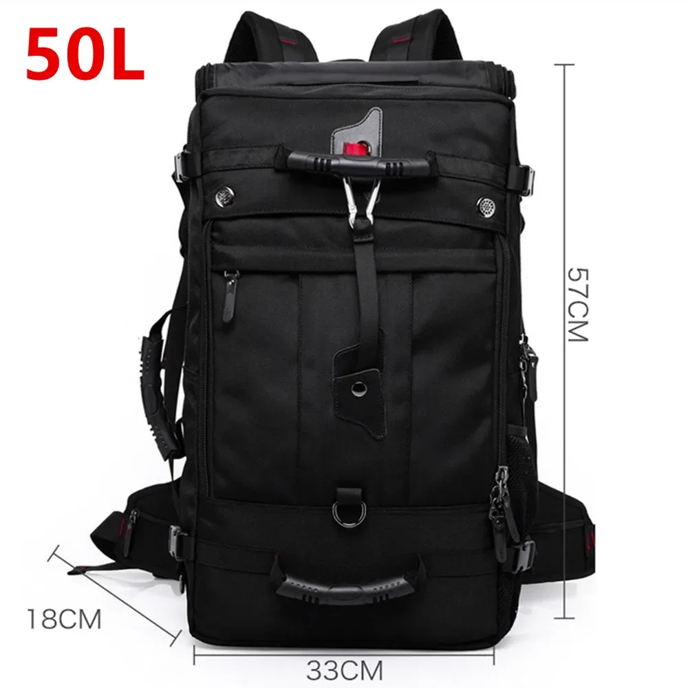 Outdoor 50L Mountaineering Travel Bag Waterproof One Shoulder Crossbody Tote Backpack Laptop Tablet Computer Storage Box Handbag