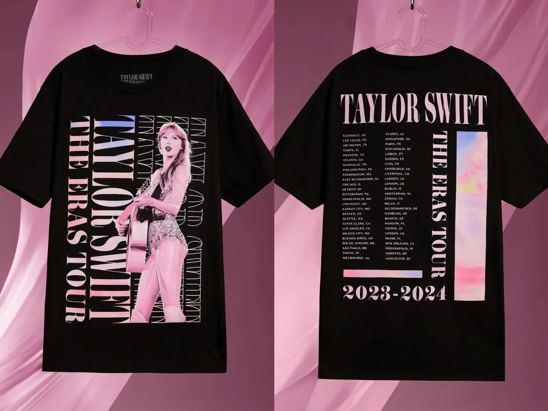 The Eras Tour Tay Tay Live Photo Oversized T-Shirt Official Website Around Short Sleeves Men Women Gift Pure Cotton Short Sleeve