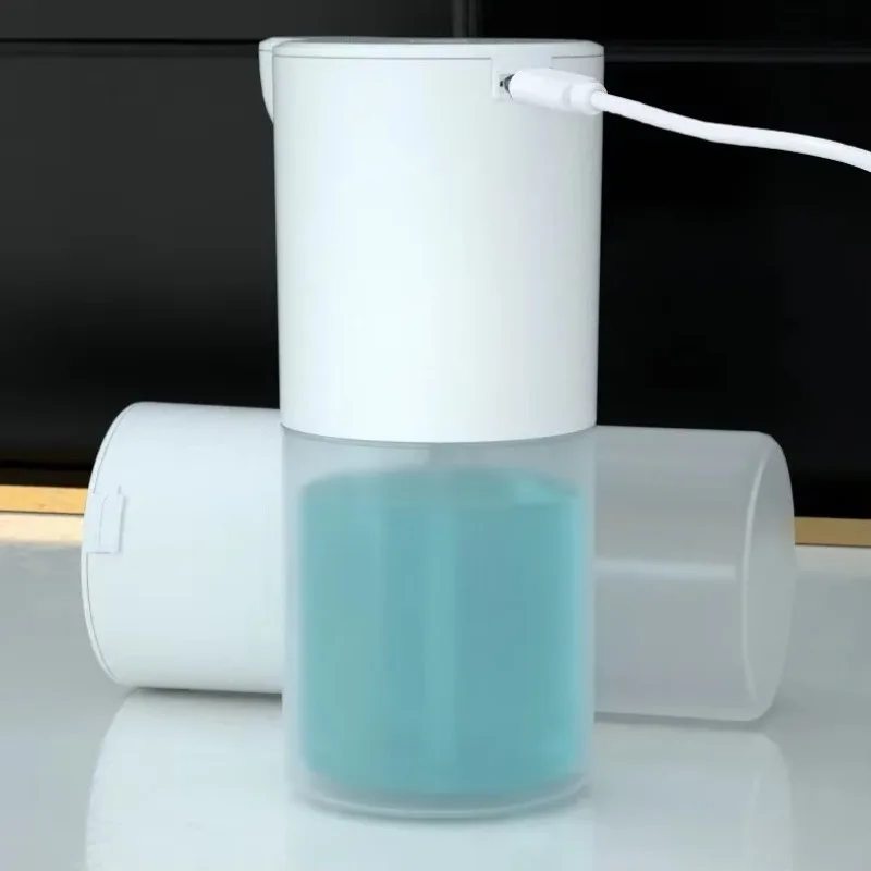 비접촉식 액체 비누 디펜서 폼, USB 충전식 폼 손 세척기, 욕실 스마트 적외선 센서 비누 디스펜서, 350ml