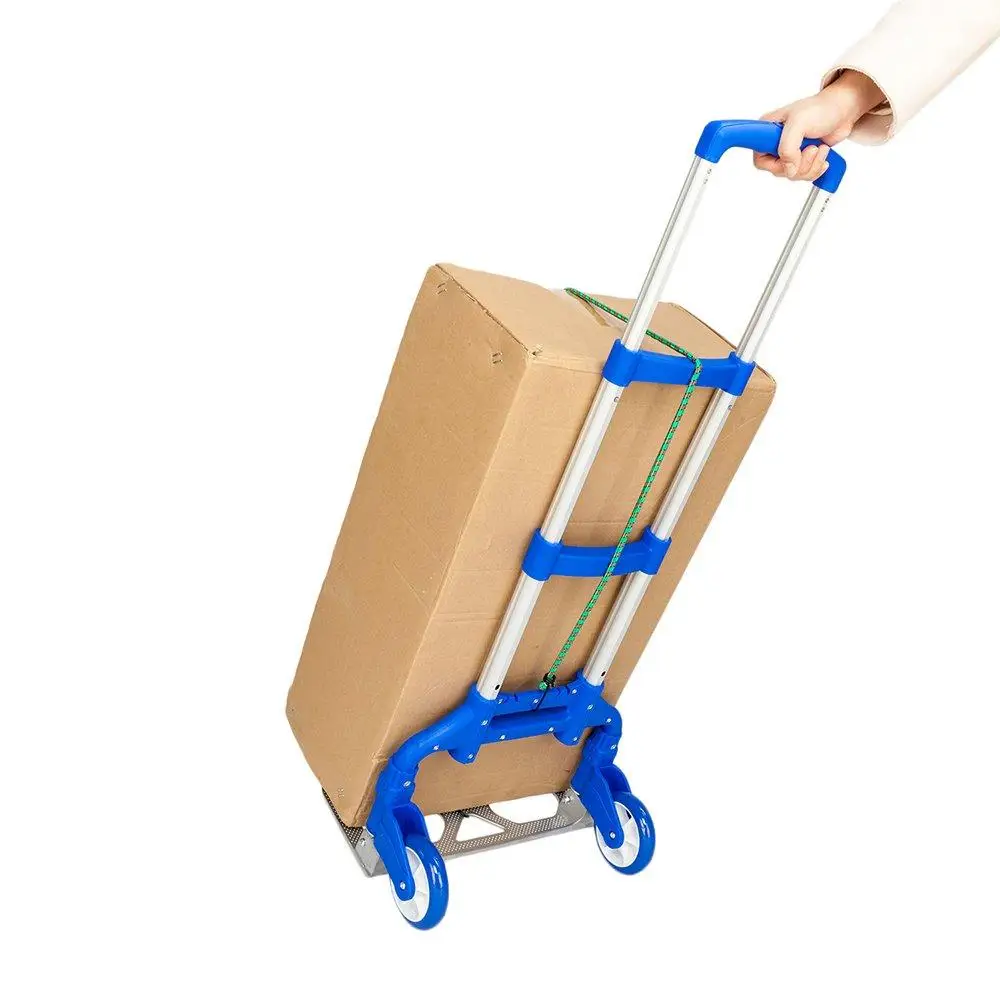 Folding Hand Truck Lightweight Dolly Wheels Luggage Cart Portable Airport Moving Travel Shopping Garden Foldable Swivel Compact