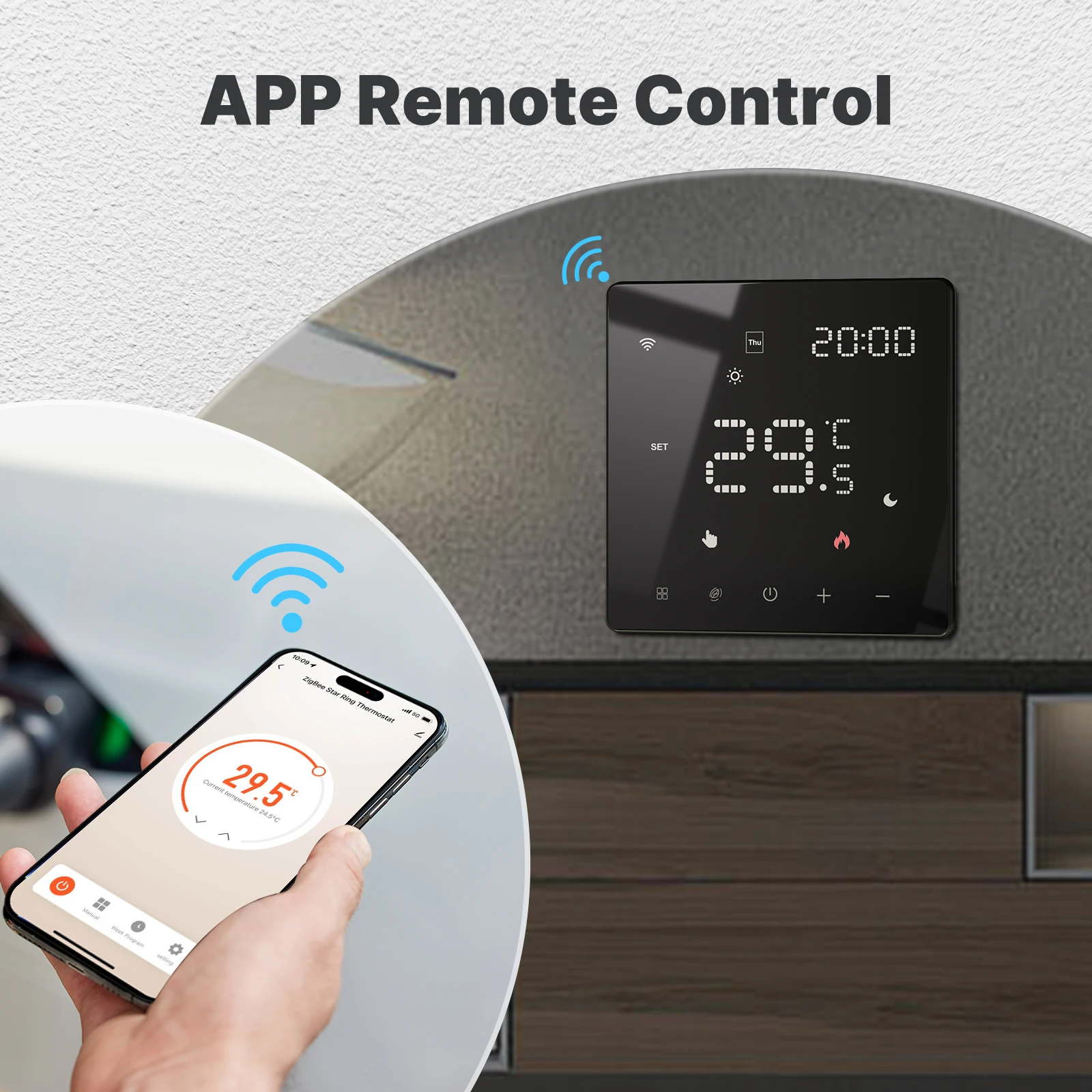 MOES WiFi/ZigBee منظم حرارة ذكي متحكم في درجة الحرارة Tuya للمياه/غلاية الغاز/التدفئة الكهربائية دعم أليكسا جوجل المنزل