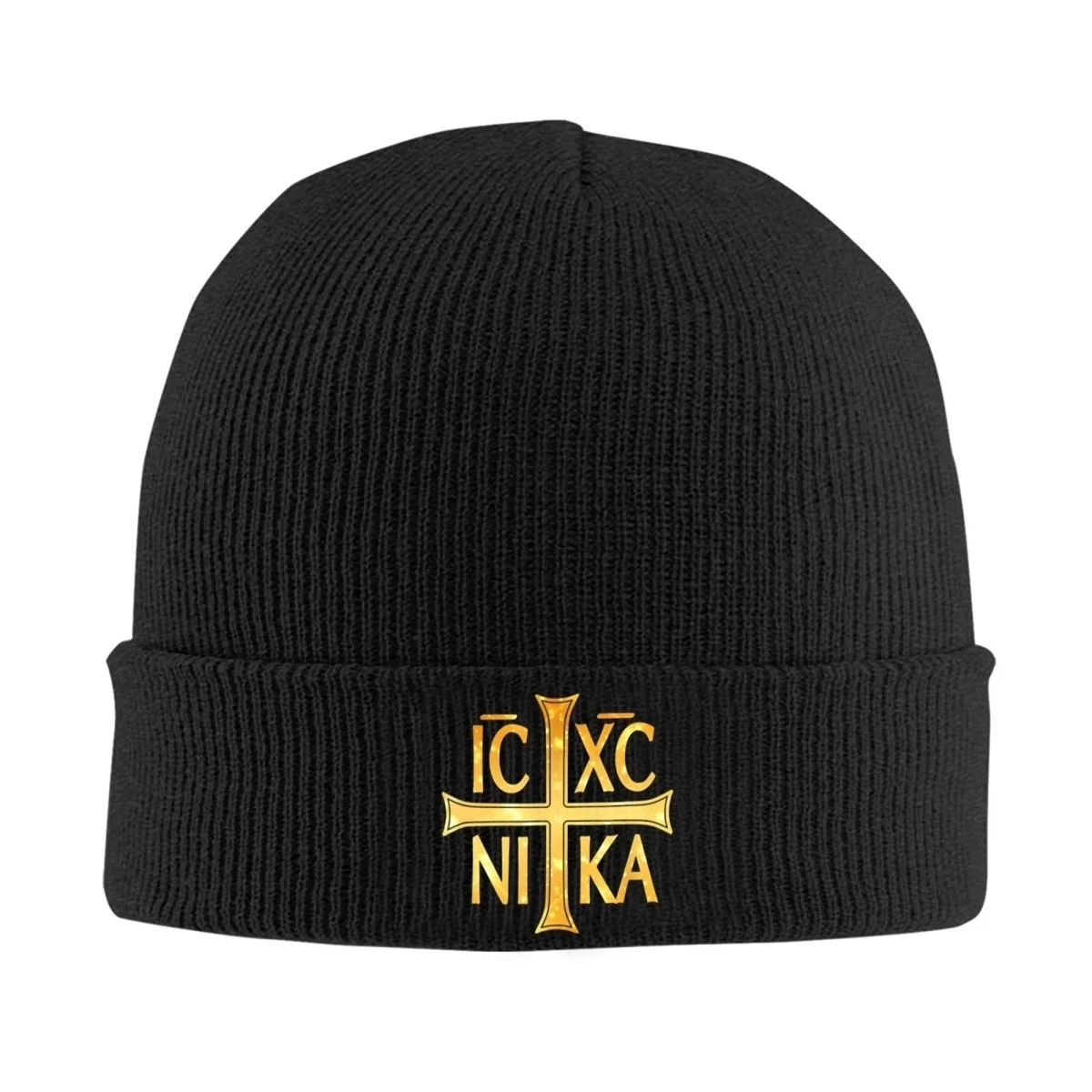IC XC NIKA クロスクリスチャン正統帽子秋冬スカリービーニーだぶだぶ