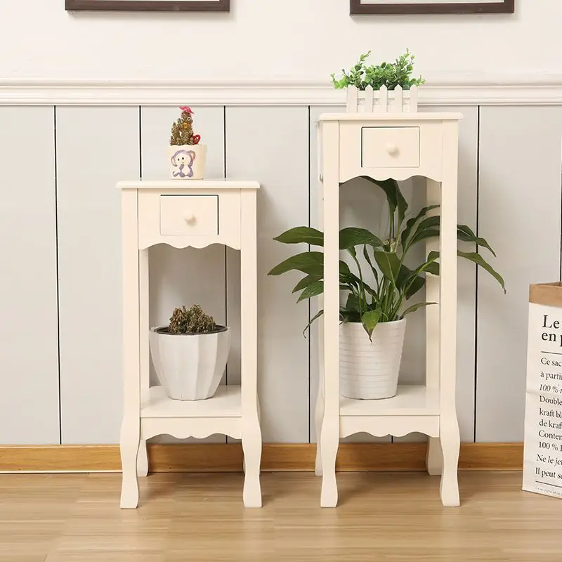 European solid wood flower stand, living room multi-layer flower pot stand, indoor balcony green dill stand, hanging orchid