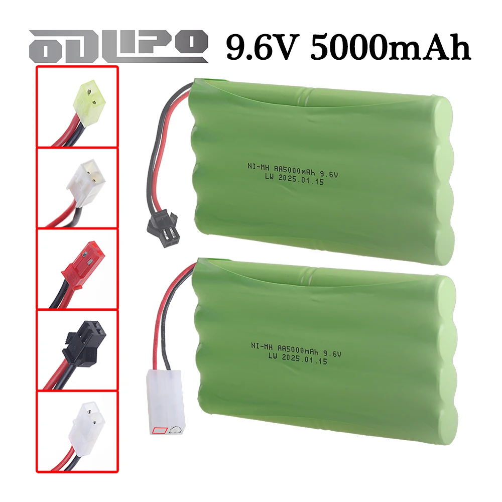 9,6 V 5000 mAh Akku Mit Tamiya/SM/JST Stecker Für Rc spielzeug Autos Tanks Lkw NiMH AA 9,6 v Batterien Für Rc Boot