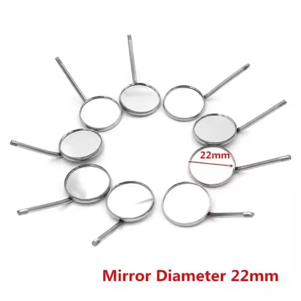 GULPOOE 12 Pcs/Box Dental Mouth Mirror Reflector Stainless Steel Dental Material Inspection Mouth Mirror Oral Care Tool 4#/5# - view 6