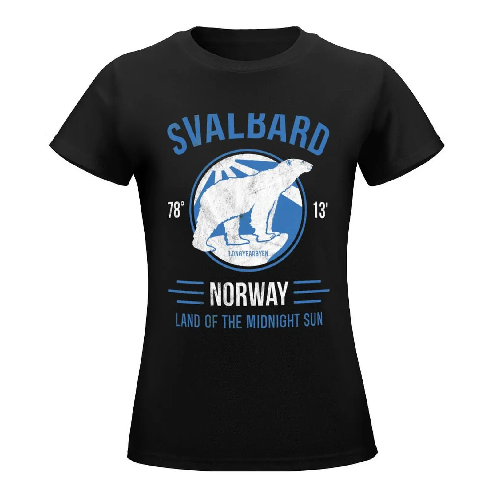 Svalbard Polar Bear - Midnight Sun in Norway T-Shirt lady clothes funny shirts graphic tees ariat shirts for Women