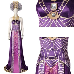 High Quality Stage Performance Carnival Halloween Costume Wakanda Forever Queen Ramonda Cosplay Costume Dress With Crown