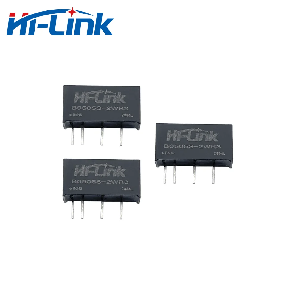 Hilink 2 ชิ้น/ล็อต B0505S-2WR3 5V 4A 2W DC DC แหล่งจ่ายไฟโมดูลการแยก Mini Adjustable Converter ระลอกคลื่นต่ําประสิทธิภาพสูง UL