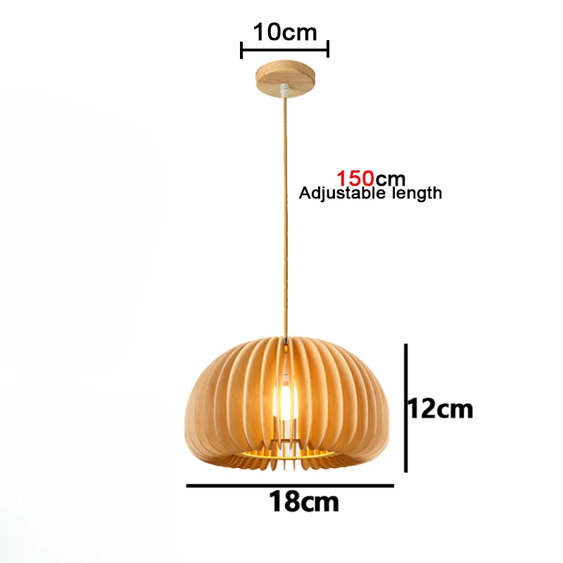 PumpkinChandelier Retro Creative Wood Art Restaurant camera da letto studio piccolo lampadario personalizzato Internet Celebrity Pumpkin Lamp