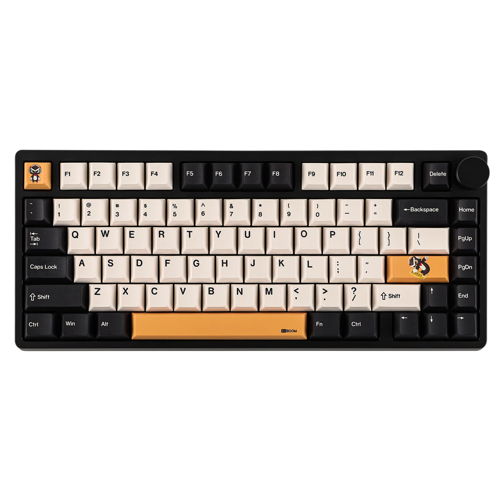 KiiBOOM Moonshadow V2 75% QMK&VIA Wired USB-C/BT5.0/2.4GHz Wireless Hot-Swap Aluminum Mechanical Gaming Keyboard with FR4 Plate