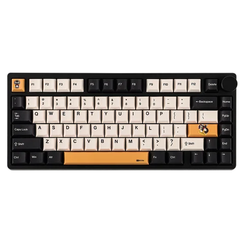 KiiBOOM Moonshadow V2 75% QMK 및 VIA 유선 USB-C/BT5.0/2.4GHz 무선 핫 스왑 알루미늄 기계식 게이밍 키보드, FR4 플레이트 포함