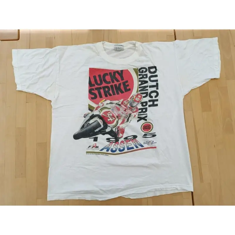 

Винтажная футболка Lucky Strike Dutch Grand Prix Assen Kevin Schwantz XL 1995 года выпуска