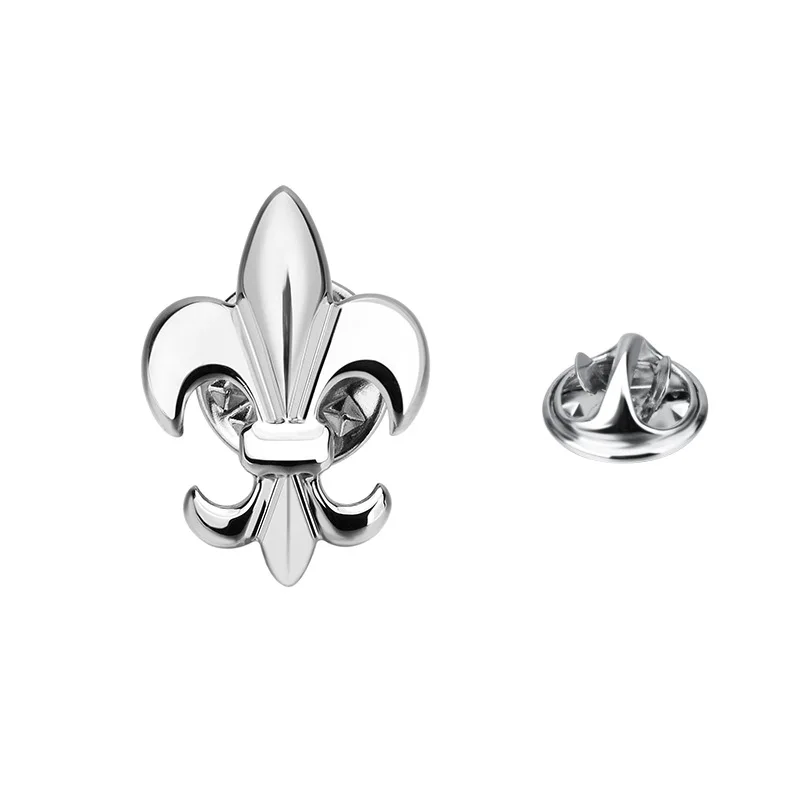 SAVOYSHI Novelty Silver color Flowers Shape Men Lapel Pin Brooches Pins Fine Gift for Mens Brooches Collar Party Gift Jewelry