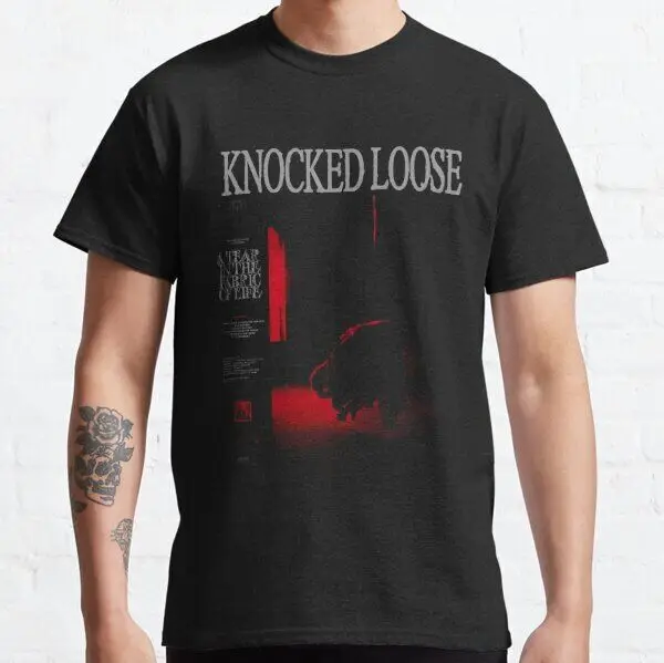 

Knocked Loose Art Vintage Design Red American Hardcore Anime Graphic T-shirts For Men Clothing Women Short Sleeve Tees Y2K Tops