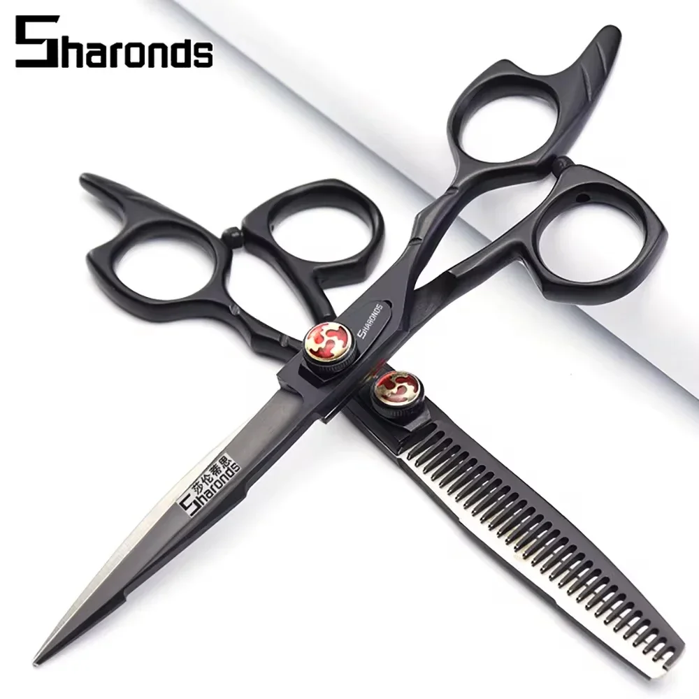 

SHARONDS 6 Inch 440C Japanese Steel Hairdressing Professional Scissors Specialized Hair Cutting Set Barber Dedicated Clippers