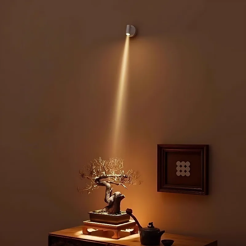 

Led Room Decor Wall Lamp Adjustable Beam Angle Type-C Touch Switch Spotlight with 1800mah Battery for Bedroom Home Decoration