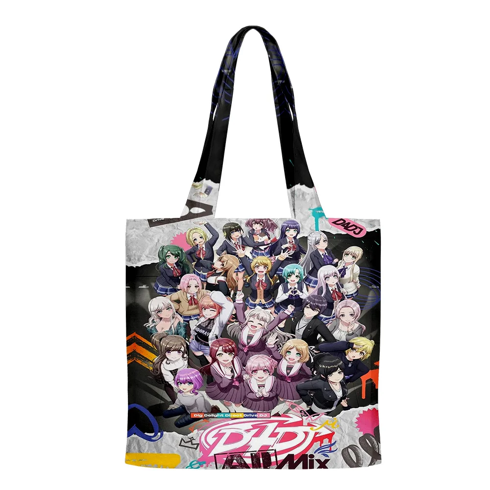 D4DJ All Mix Anime 2023 New Bag Shopping Bags Reusable Shoulder Shopper Bags Casual Handbag