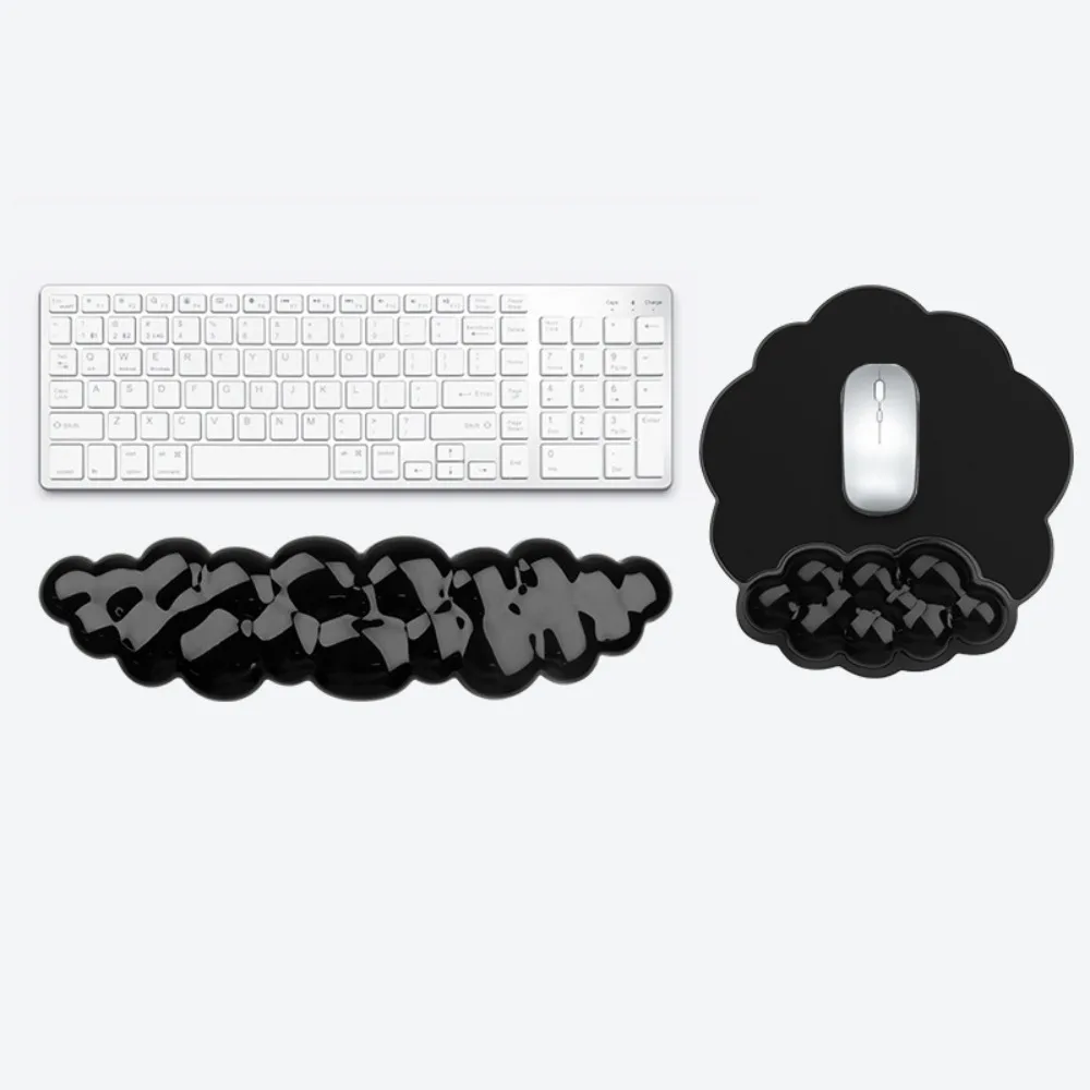 

Portable Gradient Wrist Rest Mouse Pad Cloud Shape Transparent Silicone Wrist Support Soft Non-Slip Keyboard Wrist Pad Work