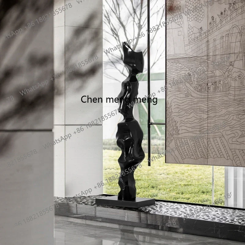 

D176 Abstract wood carving ornament floor decoration sales office entrance sculpture artwork soft decoration