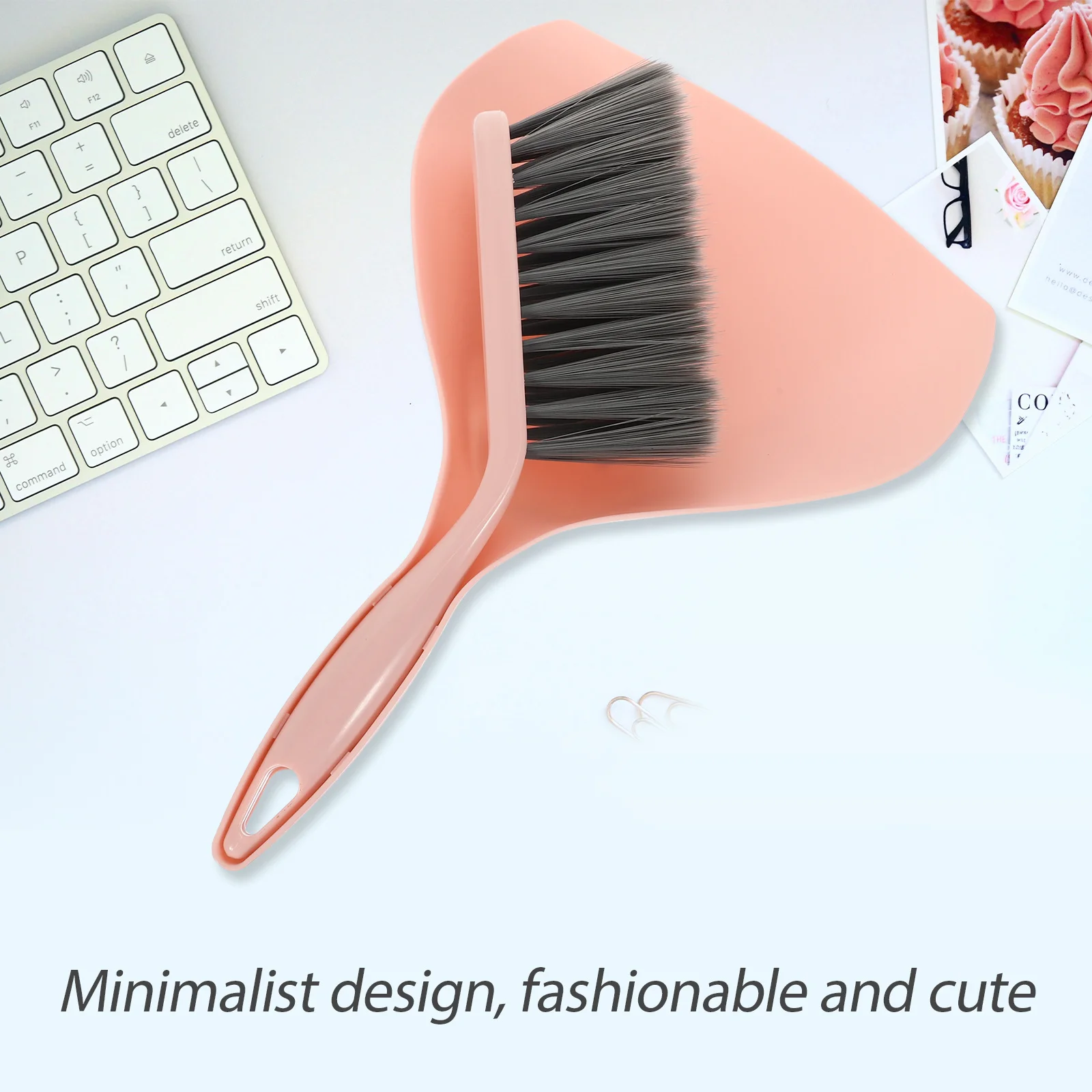 1 set 1 Set Mini Desktop Broom Dustpan Set Small Cleaning Brush For Keyboard Car Air Vent Portable Sweeping Tool Multi-Function